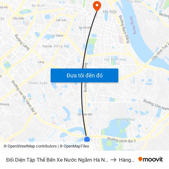 Đối Diện Tập Thể Bến Xe Nước Ngầm Hà Nội - Ngọc Hồi to Hàng Gai map