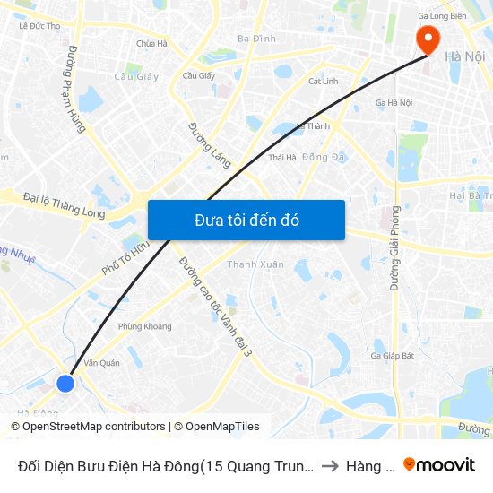 Đối Diện Bưu Điện Hà Đông(15 Quang Trung Hà Đông) to Hàng Gai map