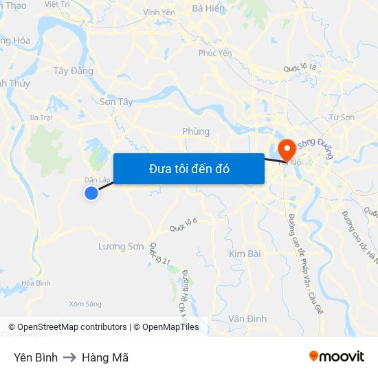 Yên Bình to Hàng Mã map