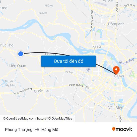 Phụng Thượng to Hàng Mã map