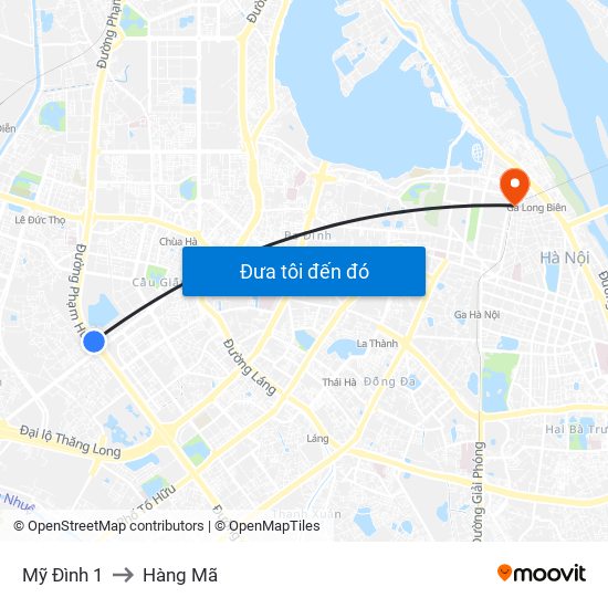 Mỹ Đình 1 to Hàng Mã map