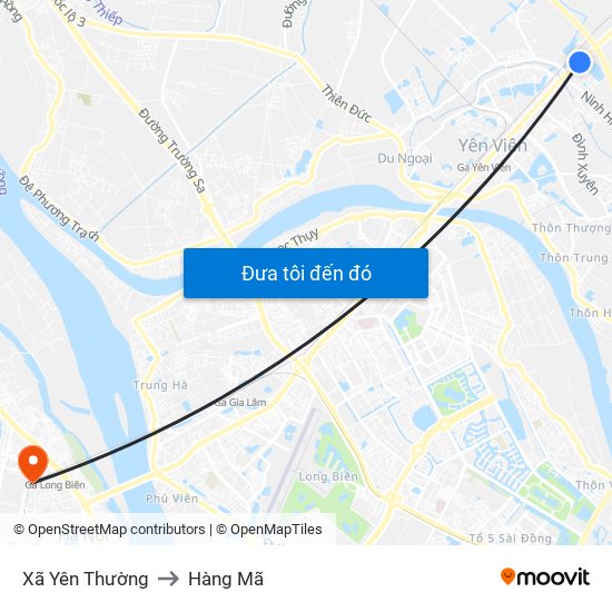 Xã Yên Thường to Hàng Mã map