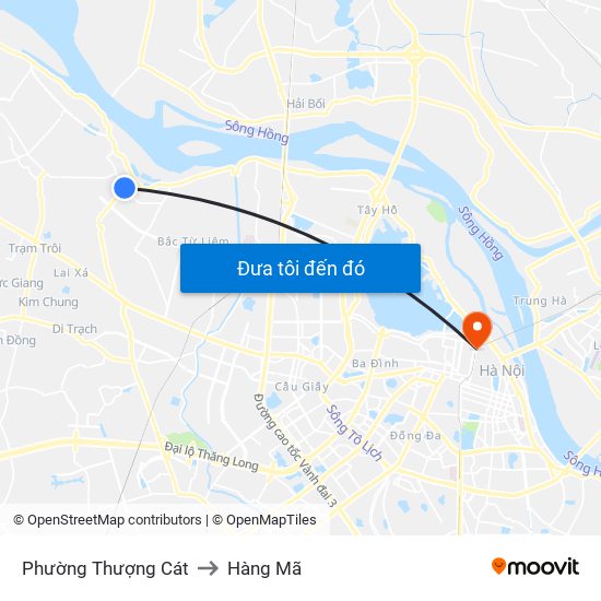 Phường Thượng Cát to Hàng Mã map