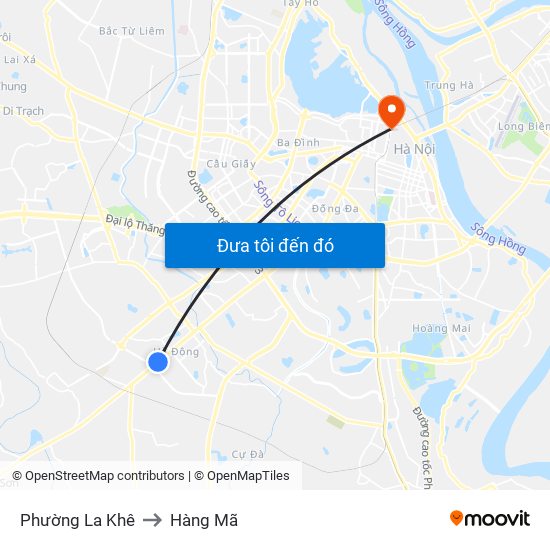 Phường La Khê to Hàng Mã map