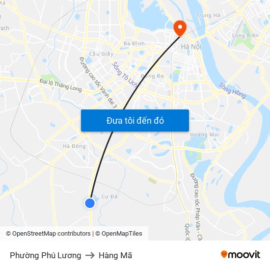 Phường Phú Lương to Hàng Mã map