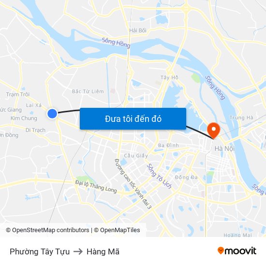 Phường Tây Tựu to Hàng Mã map