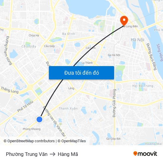 Phường Trung Văn to Hàng Mã map