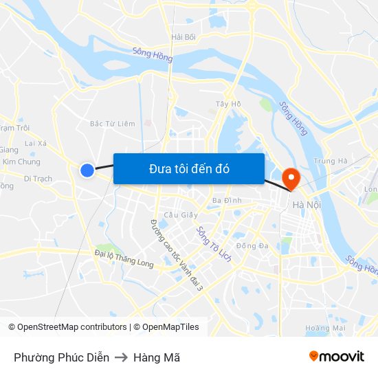 Phường Phúc Diễn to Hàng Mã map