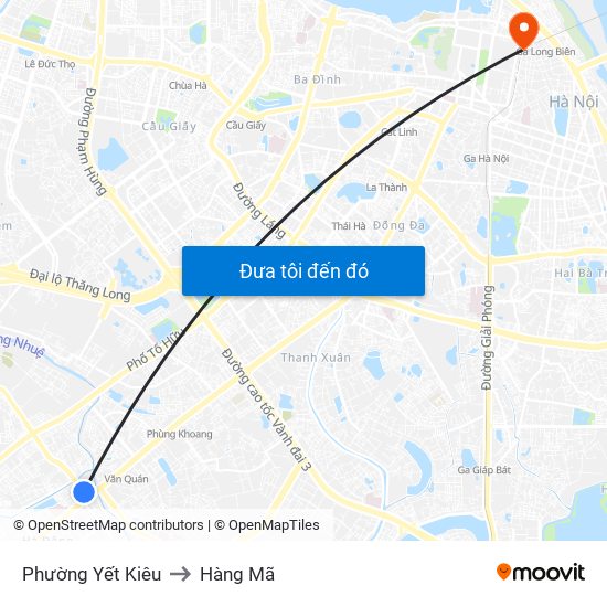 Phường Yết Kiêu to Hàng Mã map