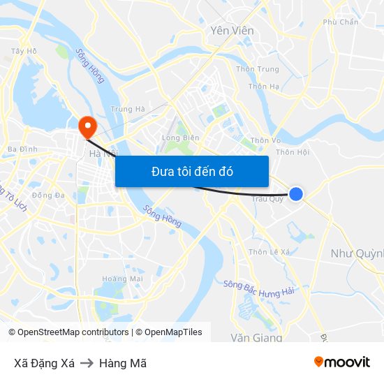 Xã Đặng Xá to Hàng Mã map