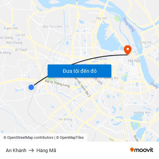An Khánh to Hàng Mã map