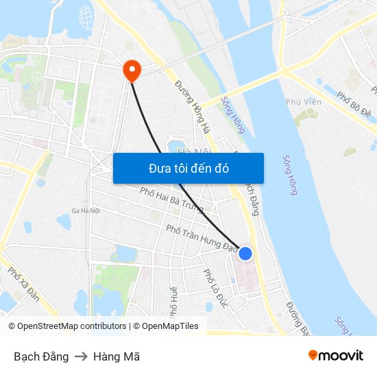 Bạch Đằng to Hàng Mã map