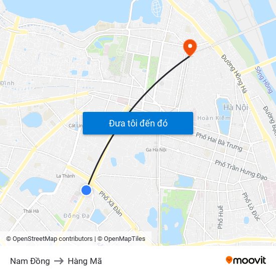 Nam Đồng to Hàng Mã map