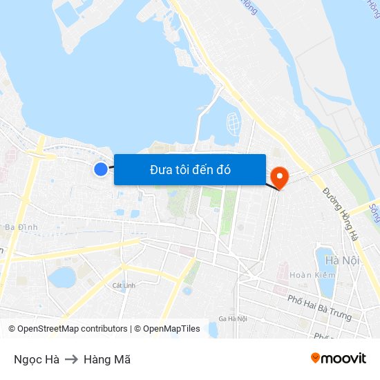 Ngọc Hà to Hàng Mã map