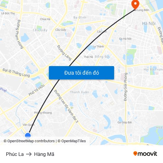 Phúc La to Hàng Mã map
