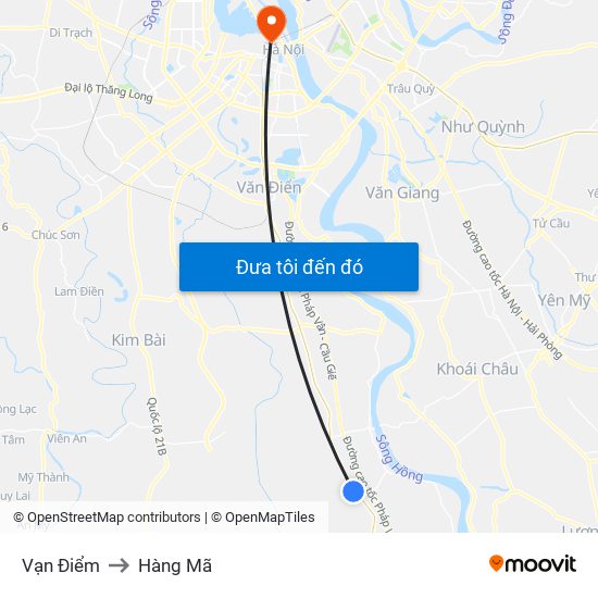 Vạn Điểm to Hàng Mã map