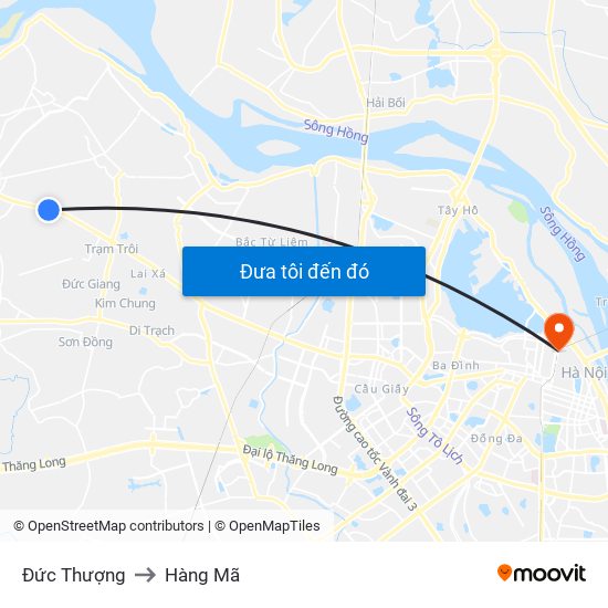 Đức Thượng to Hàng Mã map