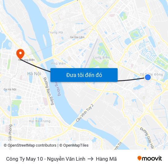 Công Ty May 10 - Nguyễn Văn Linh to Hàng Mã map