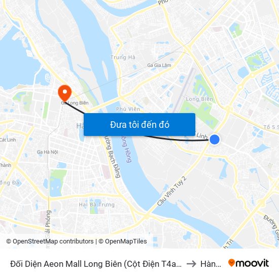 Đối Diện Aeon Mall Long Biên (Cột Điện T4a/2a-B Đường Cổ Linh) to Hàng Mã map