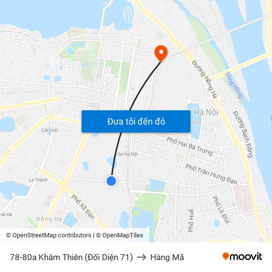 78-80a Khâm Thiên (Đối Diện 71) to Hàng Mã map