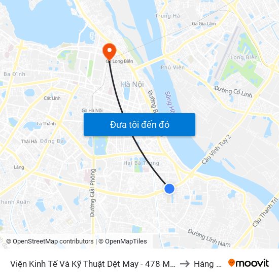 Viện Kinh Tế Và Kỹ Thuật Dệt May - 478 Minh Khai to Hàng Mã map