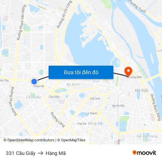 331 Cầu Giấy to Hàng Mã map