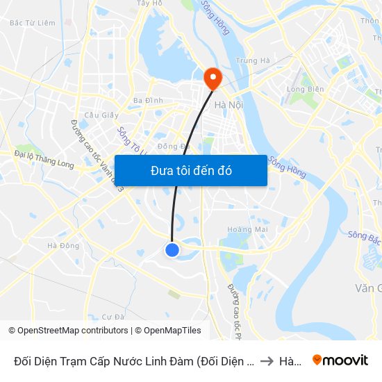 Đối Diện Trạm Cấp Nước Linh Đàm (Đối Diện Chung Cư Hh1c) - Nguyễn Hữu Thọ to Hàng Mã map