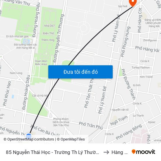 85 Nguyễn Thái Học - Trường Th Lý Thường Kiệt to Hàng Mã map