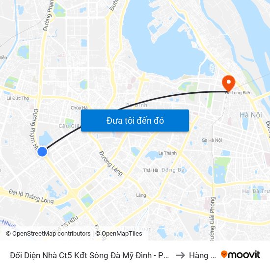 Đối Diện Nhà Ct5 Kđt Sông Đà Mỹ Đình - Phạm Hùng to Hàng Mã map