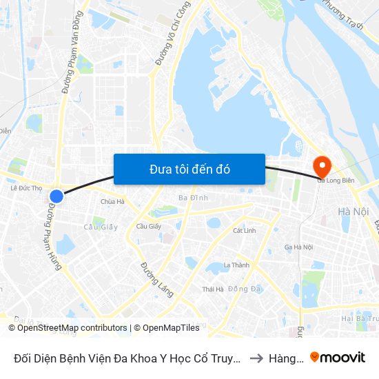 Nhà Máy Nước Mai Dịch - Phạm Hùng to Hàng Mã map