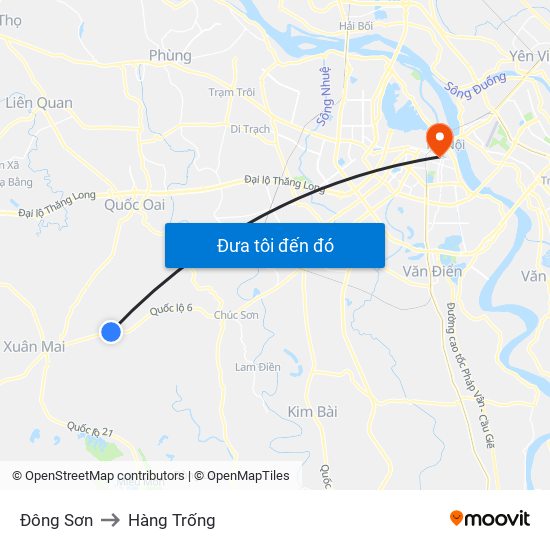 Đông Sơn to Hàng Trống map