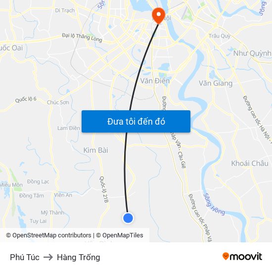 Phú Túc to Hàng Trống map