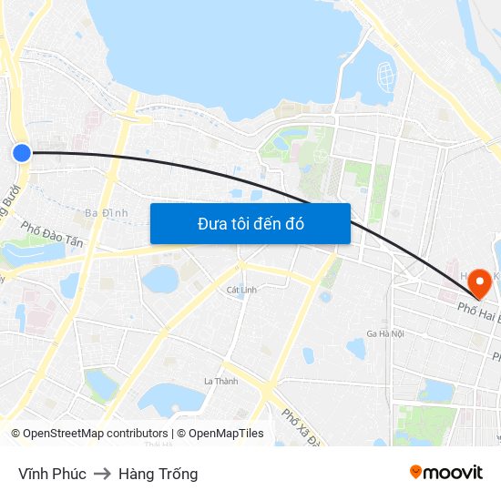 Vĩnh Phúc to Hàng Trống map