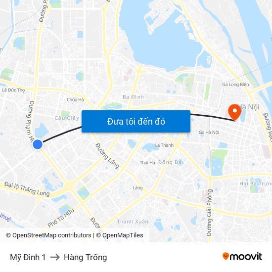 Mỹ Đình 1 to Hàng Trống map