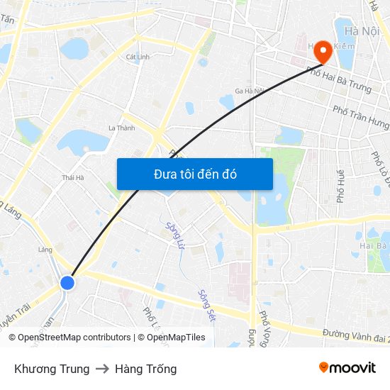 Khương Trung to Hàng Trống map