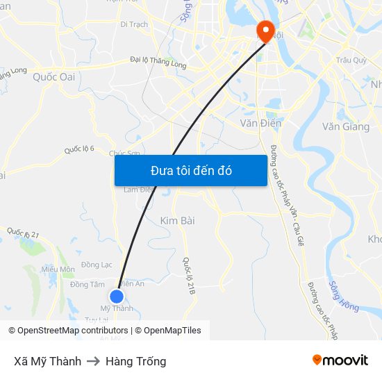 Xã Mỹ Thành to Hàng Trống map