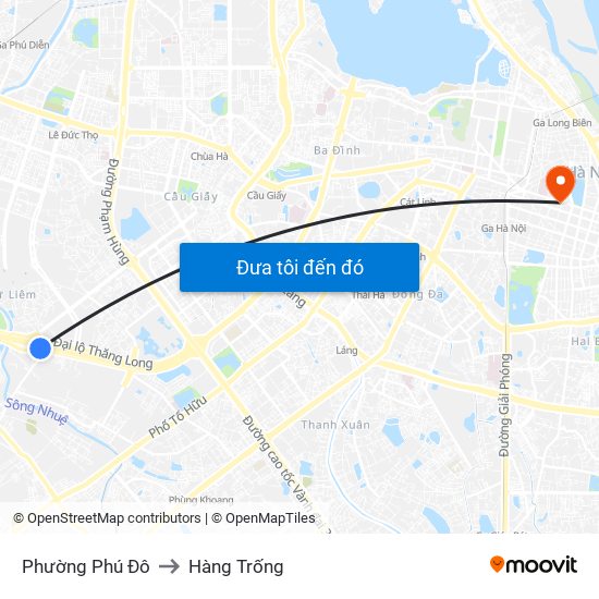 Phường Phú Đô to Hàng Trống map