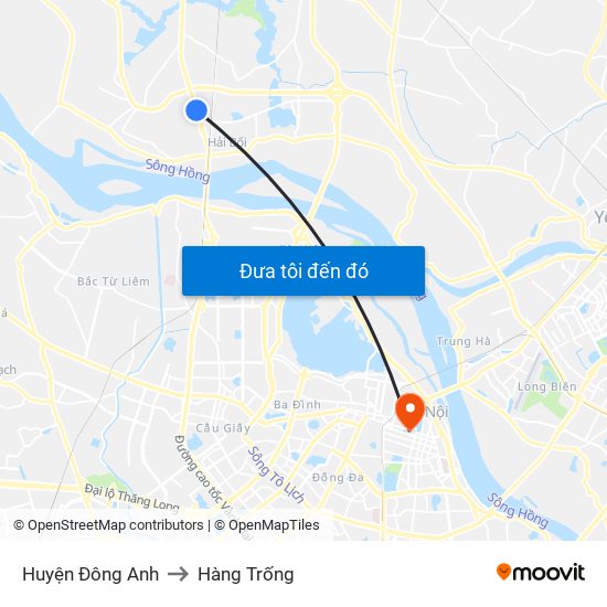 Huyện Đông Anh to Hàng Trống map