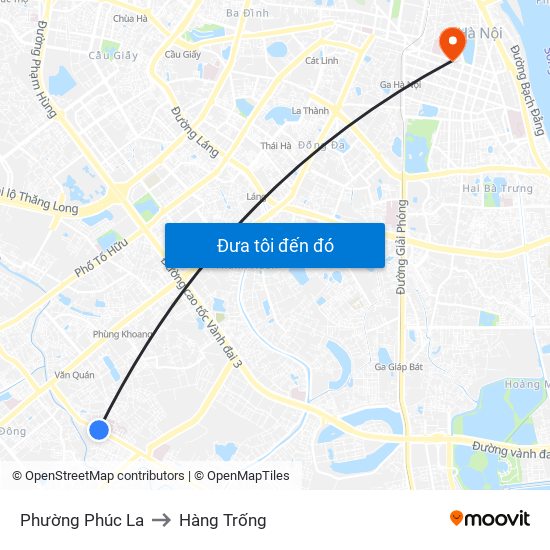 Phường Phúc La to Hàng Trống map