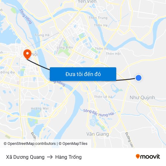 Xã Dương Quang to Hàng Trống map