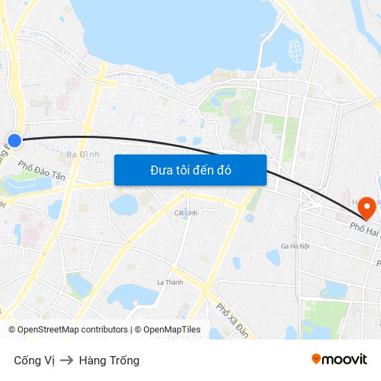 Cống Vị to Hàng Trống map