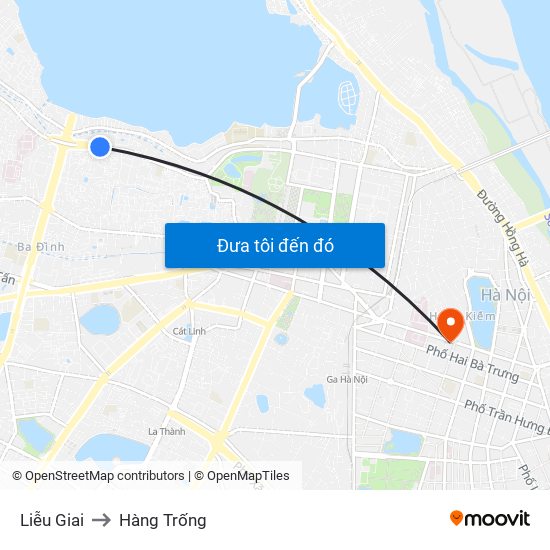 Liễu Giai to Hàng Trống map