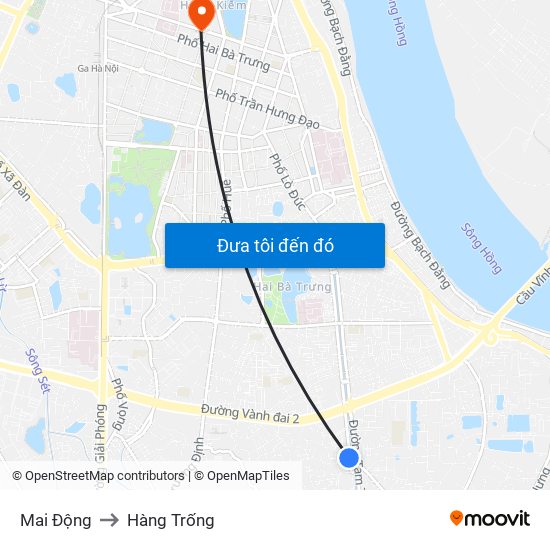 Mai Động to Hàng Trống map