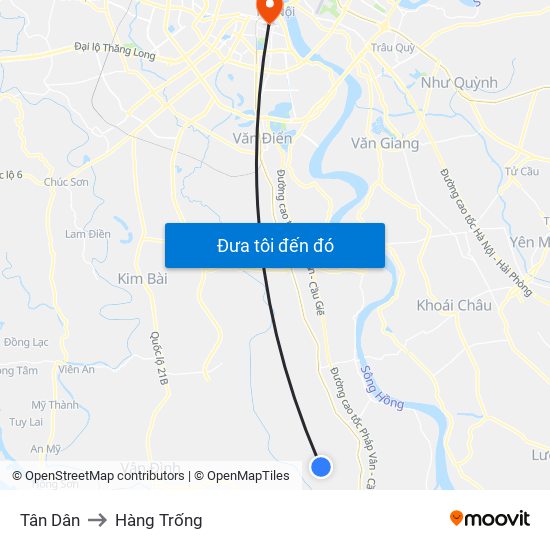 Tân Dân to Hàng Trống map