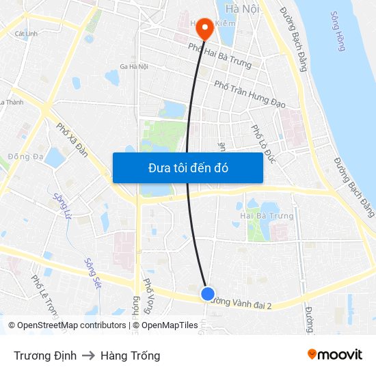 Trương Định to Hàng Trống map