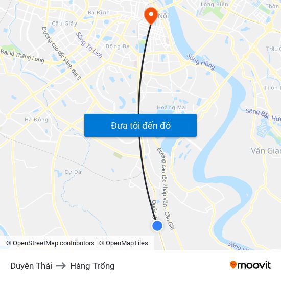 Duyên Thái to Hàng Trống map