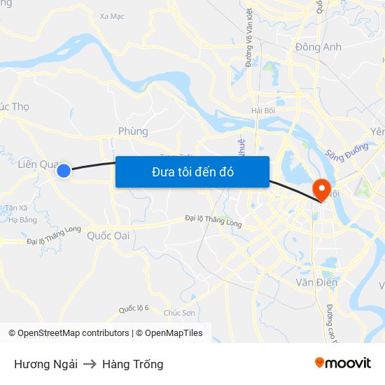 Hương Ngải to Hàng Trống map