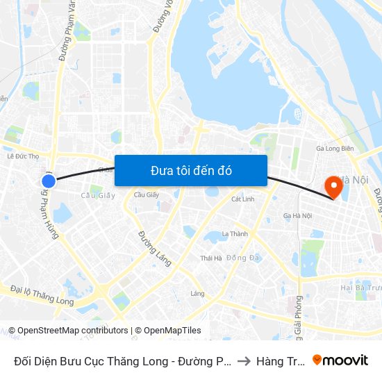 Đối Diện Bưu Cục Thăng Long - Đường Phạm Hùng to Hàng Trống map