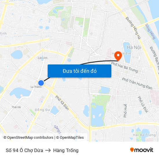 Số 94 Ô Chợ Dừa to Hàng Trống map