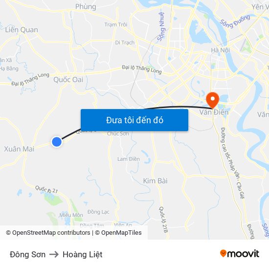 Đông Sơn to Hoàng Liệt map
